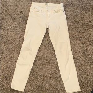 J crew toothpick white jeans